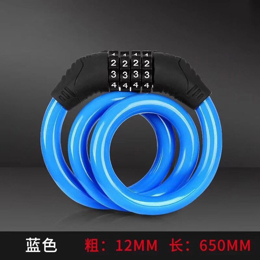 Bike Lock 4 Digit Code Combination Bicycle Lock Bicycle Security Lock Bicycle Equipment MTB Anti-theft Ring Lock TXTB1