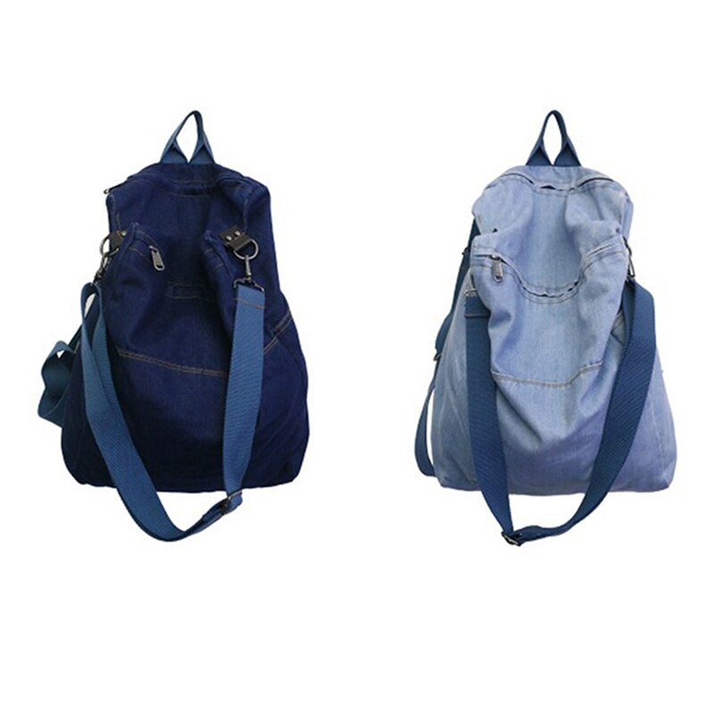 Mochila vaquera de para hombre y mujer, bolso escolar de Color puro salvaje para estudiante