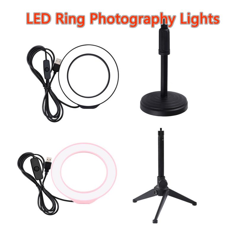 4.7 Inch Selfie Ring Licht Met Statief Ronde Stand Telefoon Houder Led Maken Licht Vullen Licht Voor Fotografie Schieten video