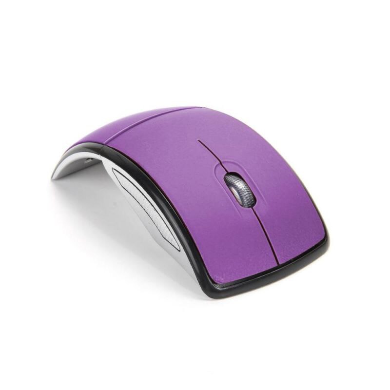 Vaorlo 2.4g mini trådløs mus sammenleggbar reise bærbar usb-mottaker optisk ergonomisk kontormus for pc bærbar mus spillere: Svart