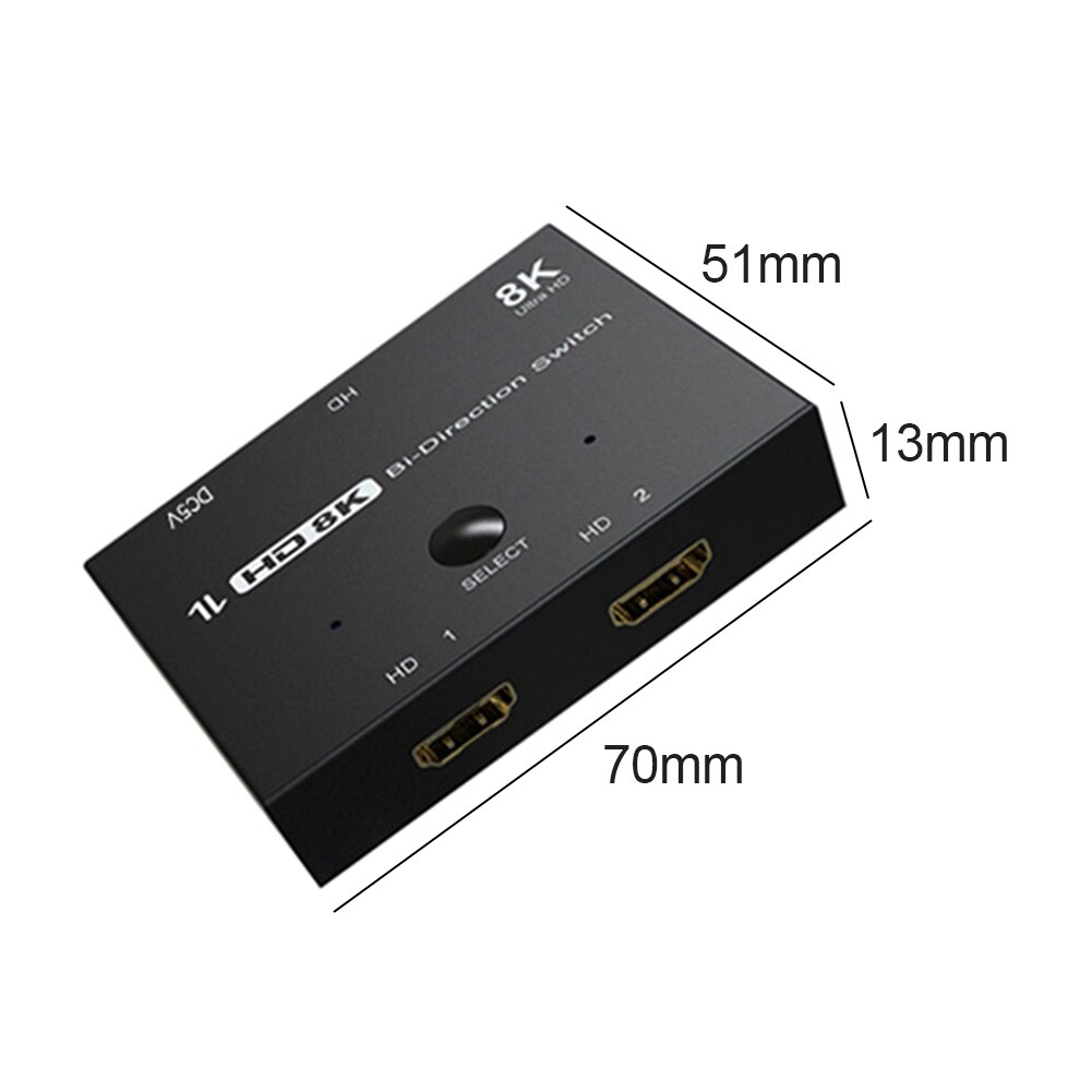 Kvm Switch Switcher Adapter Voor PS4 Schakelaar 4K 120Hz 1X2 8K 60Hz 2X1 Bi-Richting Converter Hdmi Splitter Hdmi 2.1 Hd Met Schakelaar