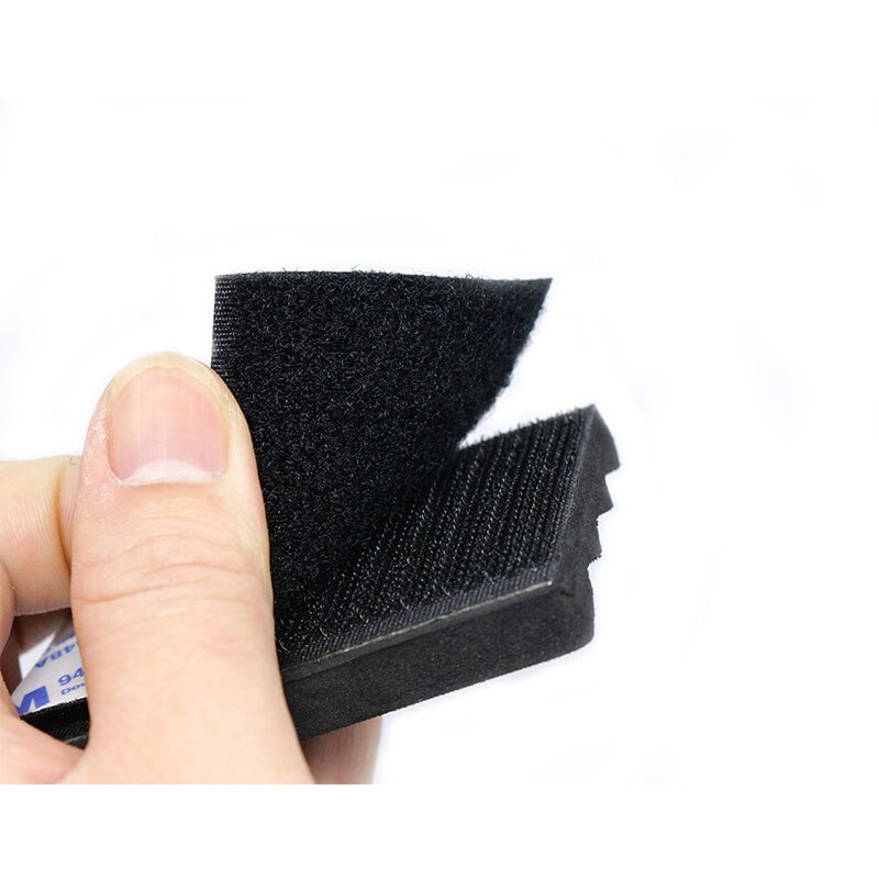 Highly recommend 2pcs ripple foam fly foam patch fly fishing hook storage EVA foam hanger with adhesive loop back