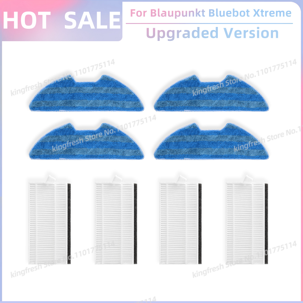 Geschikt voor (Blaupunkt Bluebot Xtreme) Stofzuigeronderdelen HEPA-filter Dweildoek Accessoires: Army Green