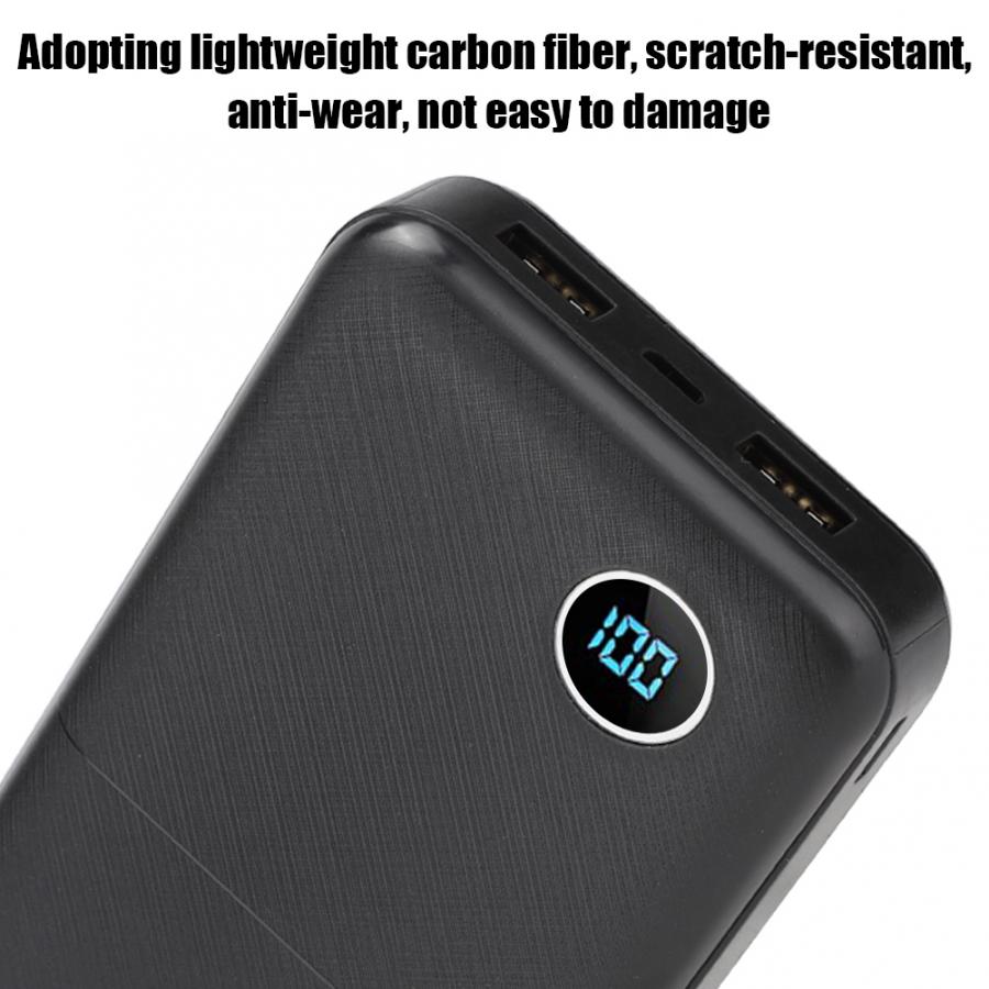 Case voor power bank Draagbare 20000mAh Power Bank Case Externe Batterij Box Met Digitale Scherm poetable diy power bank