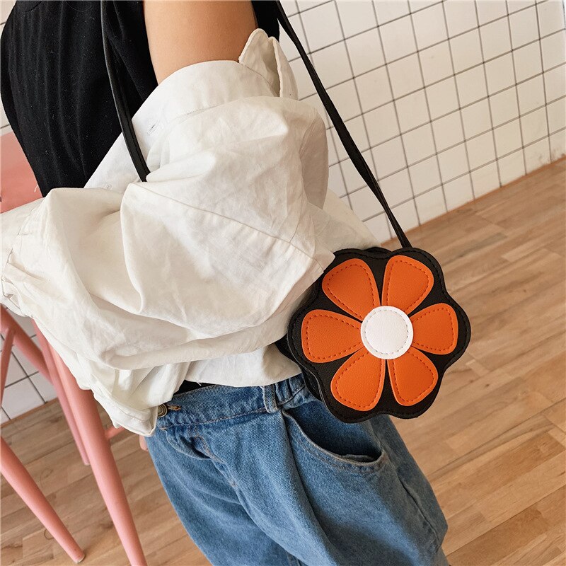 Neue Kunst Und Weise Nette Kleinkind freundlicher Mädchen Blume Schulter Handtasche Tote Geldbörse Umhängetaschen freundlicher Geldbörsen und Handtaschen Mini Crossbody