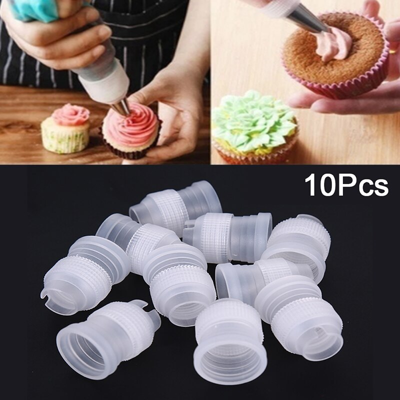 10Pcs Icing Friedliche Düsen Tipps Kuchen Dekorieren Converter Koppler Pastry Tool Home Tipps