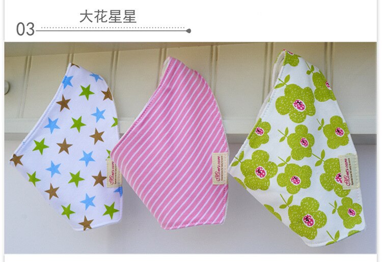 Baby slabbetjes 3pc/ lot 100%  katoenen bandana slabbetjes babykleding meisjes handdoek bandana's babykleding  b6 d 985r: 3