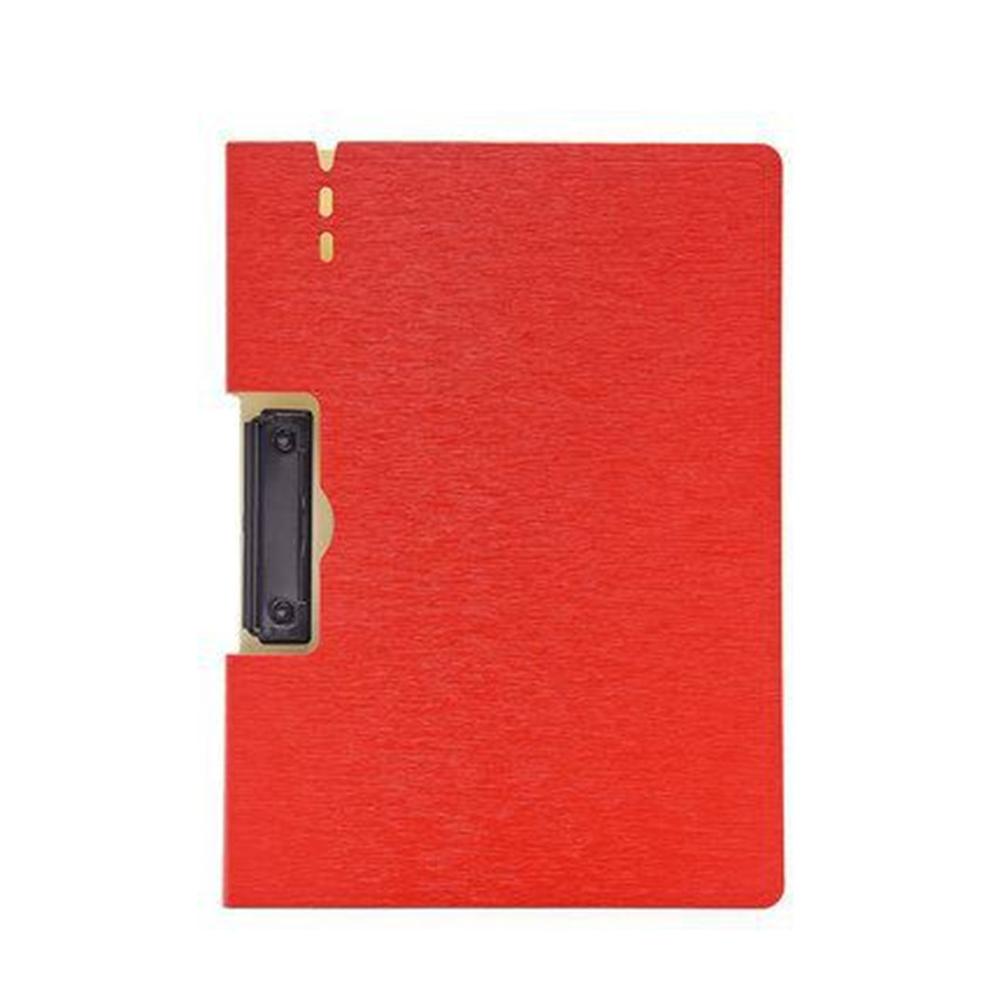 A4 plast clipboard bærbar arkivmappe clipboard med krog tegning skriveblok clip board kontorartikler elevpapir: Rød