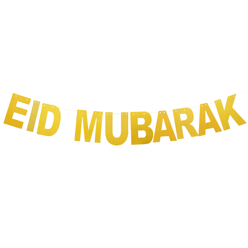 EID Mubarak bannière paillettes étoile lune lettre papier banderoles guirlande islamique musulman fête Ramadan Kareem décorations pour la maison 2024: GRIS FONCÉ