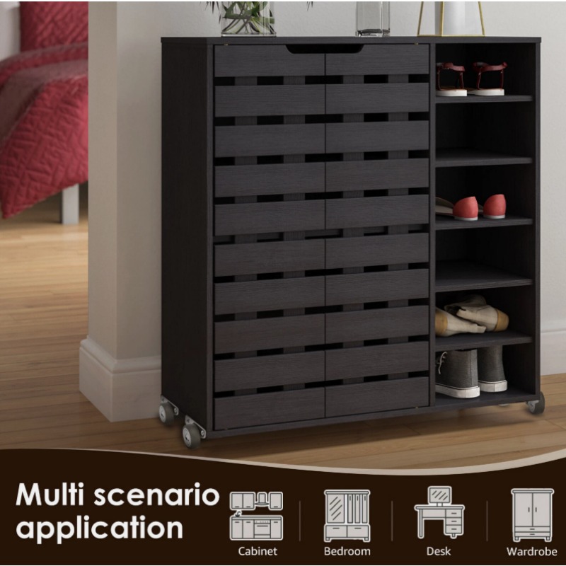 1/8Sets Side Mount Caster Wheels Mini Silent Rubber Furniture Castors Directional Cartwheels For Trolley Drawer Kitchen Cabinets