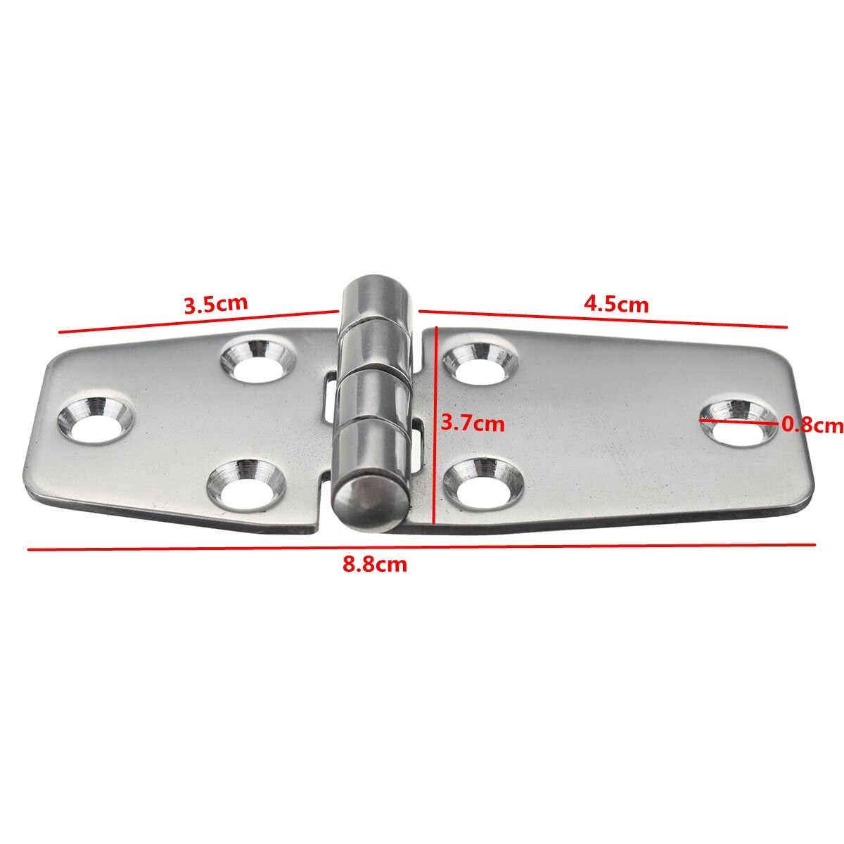 3.5''x1.6'' 38x97mm Flush Hinges 316 Stainless Steel Door Hinges Polished Silver for Boat Marine Door Compartment