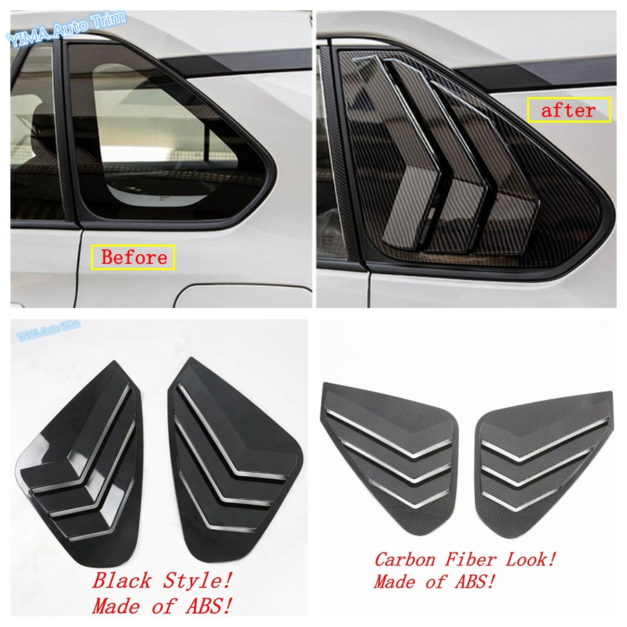 Couvercle de ventilation latéral du panneau de fenêtre arrière, accessoire en Fiber de carbone, en noir, pour TOYOTA RAV4 ravav 4 XA50 – 2022