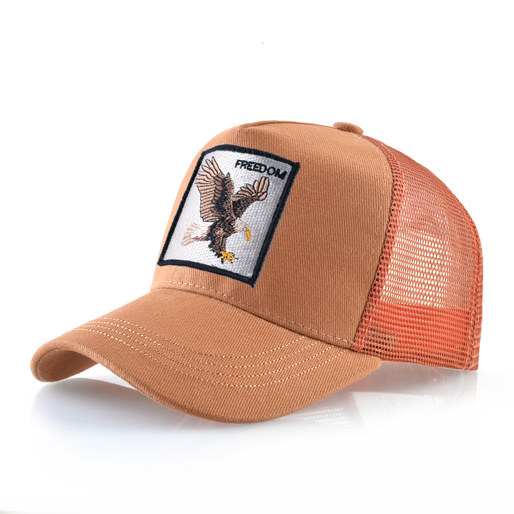 Czapki z daszkiem orzeł haft czapki hip-hopowe mężczyźni Snapback oddychająca siateczka kości moda Streetwear czapka typu Trucker kobiety: SZARY