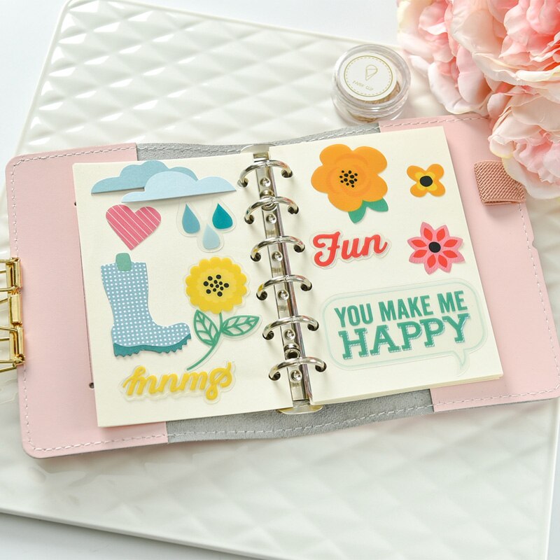 Zfparty happy days pvc cardstock stanssaukset scrapbookingiin onnellinen suunnittelija/korttivalmistus/päiväkirjaprojekti