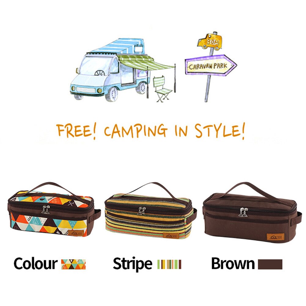 Cooking Storage Bag Portable Picnic Basket Camping Cookware Kitchen Bbq Camp Cooking Tool In Stock Backpacking Utensil Organizer