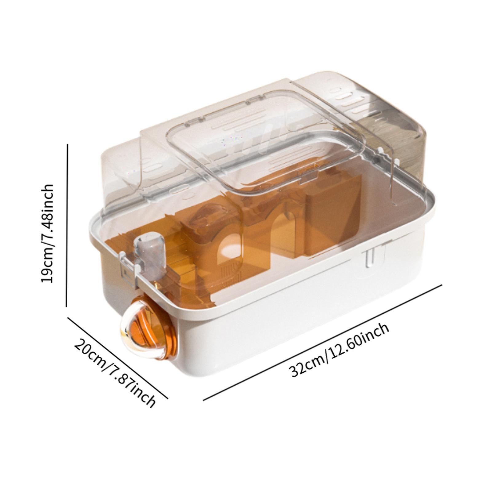 Guinea Pig Travel Hamster Carrier Cage for Gerbil Sugar Glider Dwarf Hamster Mesh Breathable Small Animal Bird Handbag Carry: Orange
