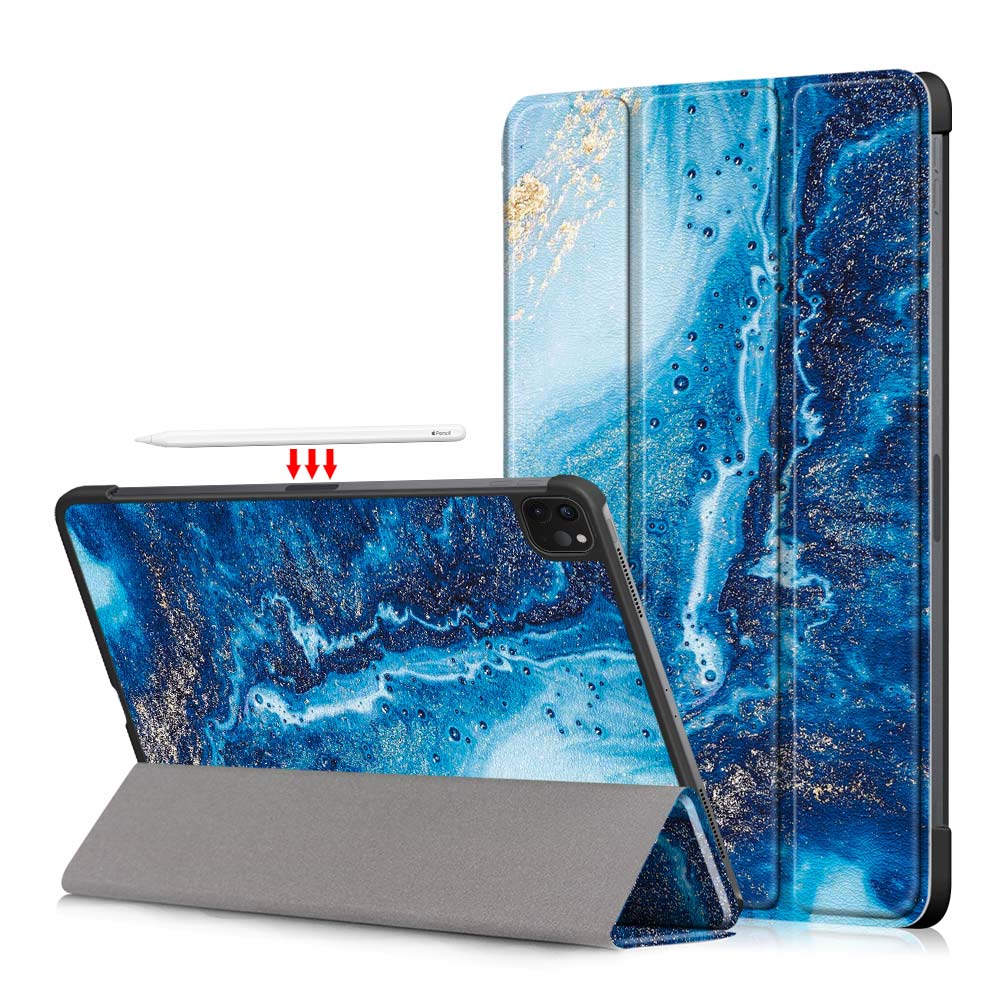 Fodral till ipad air 11  m2 magnetiskt vikbart pu-läder, hårt skal till ipad pro 11 , 13 -tums air 13, surfplatta: 5 / Guld-