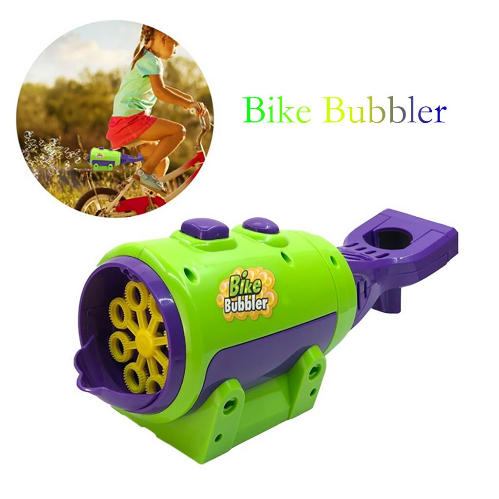 Bike Bubbler Bubble Blowing Toys ABS Plastic By Hand Bable Toy Installed On Bicycle Seat Frame For Kids Parties Brinquedos