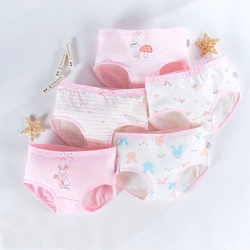 girl baby boxer short briefs panties kids students children teenagers underwear 1-8y 5pcs/lot