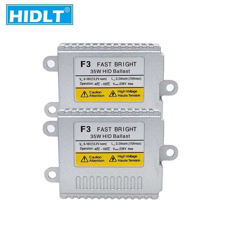 Hidlt 2 stk  ac 12v 35w xenon ballast  f3 raske lyse slanke digitale blokker tenning elektronisk ballast for hid kit xenon  h1 h7 h11