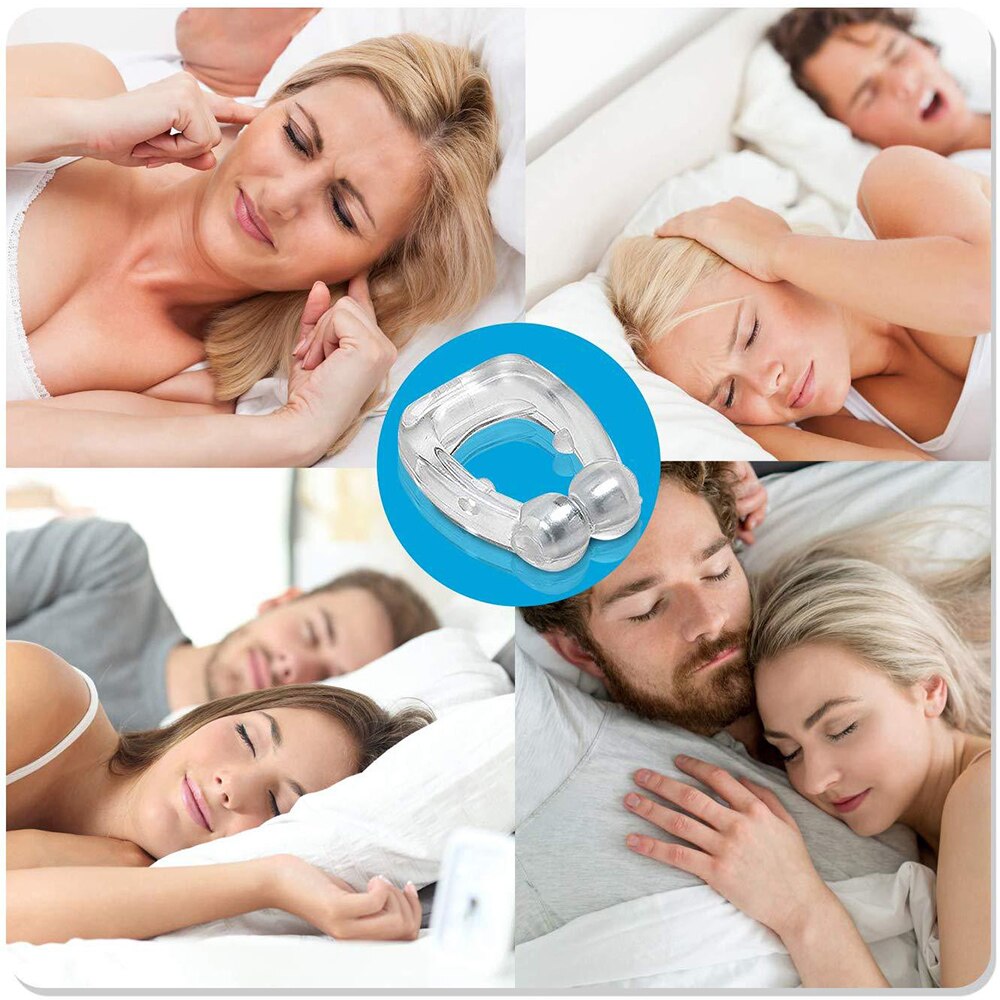 Stop med at snorke næse klip silikone magnetisk anti snorke næse klip søvnapnø anti snorke prop søvnhjælp anti snorke enhed