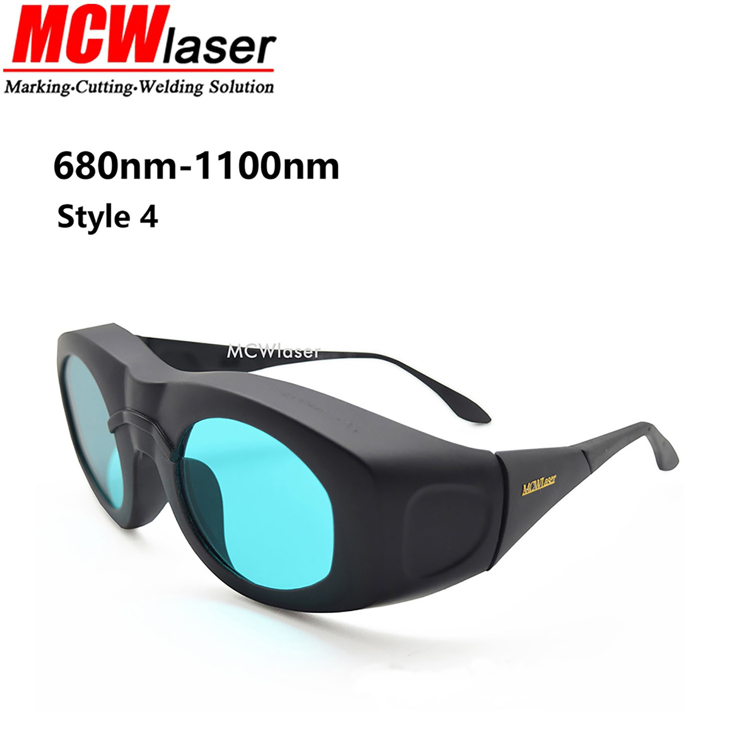 Lunettes de protection de sécurité Laser MCWlaser 680-1100nm Style typique 4 pour Machine de gravure de découpe Laser CO2