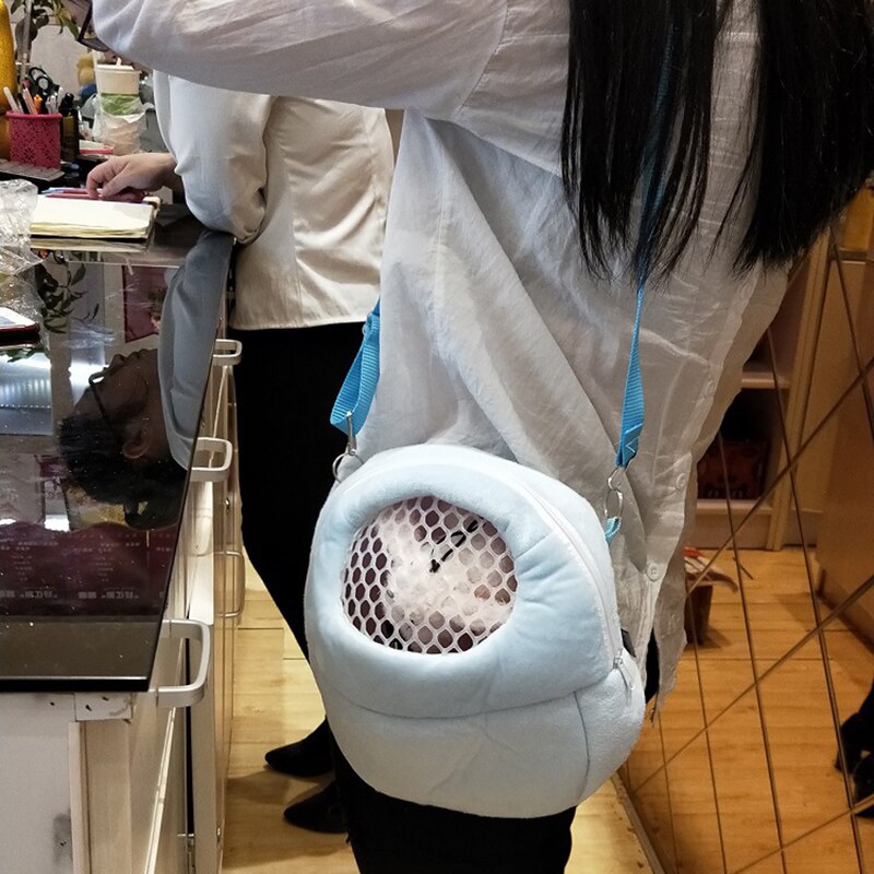 Bolsa transportadora Hamsters, bolsa portátil transpirable para salir para mascotas pequeñas Chinchilla conejillo de indias ardilla SEC88