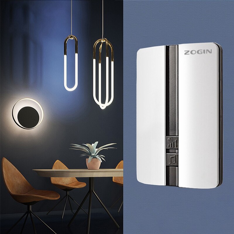 ZOGIN timbre inalámbrico impermeable con batería No Self Powered inteligente sistema de alarma de seguridad para el hogar puerta anillo