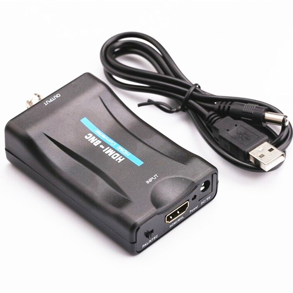 mini ntsc kompositt bærbar multimedia digital bytter eske hdmi til bnc video omformer usb havn kompis signaler accessaries