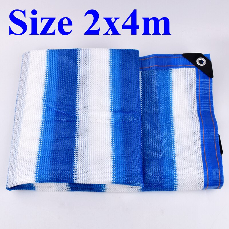 Blue-White Anti-UV Sunshade Net Privacy Safety Net Shading Net Outdoor Swimming Pool Awning Pet House Sun Shade Rate 95~90%: 2x4m