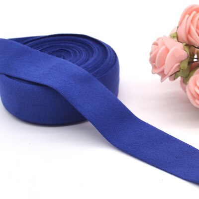 3/4 ''(20mm) matt kleur binding tape elastische lint singels trim kant effen hoofddeksels handgemaakte DIY decoratie ambachten: dark blue 101