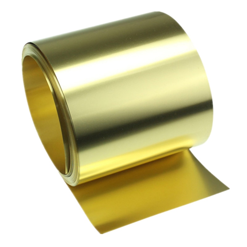 2 Meter Thin Brass Strip Thickness 0.1/0.2/0.3/0.5mm Brass Sheet gold film Brass Foil Brass plate H62