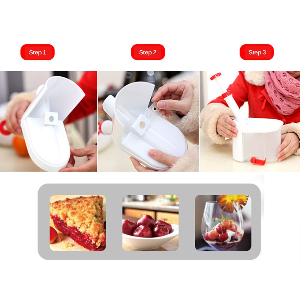 Extracteur de noyau de cerise avec récipient, Gadgets de cuisine, outils, nouveauté, Super noyau de cerise, 10 pièces