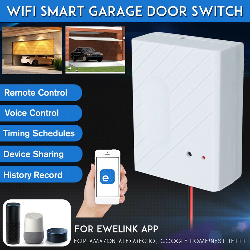 Wifi smart switch bil garageportåbner fjernbetjening til ewelink app telefonsupport alexa google hjem