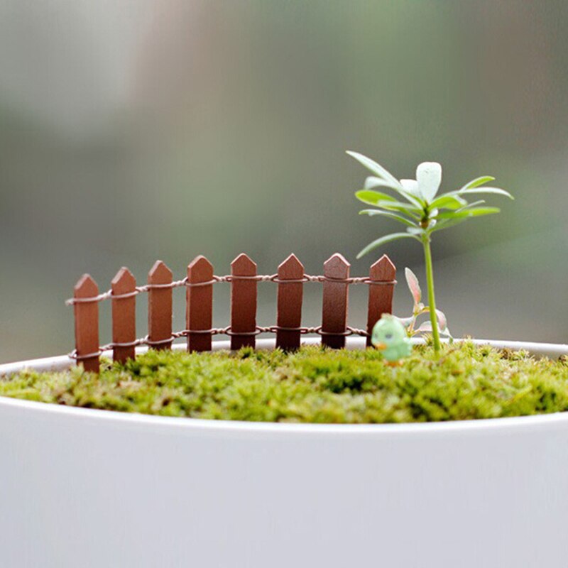 Miniatyr trä mini staket dockhus bröllop dekorationer trädgårdsarbete dekor trädgård grönsak litet staket jul dekoration
