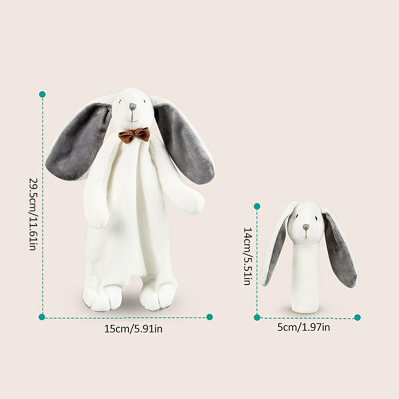 Bunny Kaninchen Stofftier Spielzeug Baby Sicherheit Decke Plüsch Tröster Super Weiche für Kinder mit Stick Sicher Material