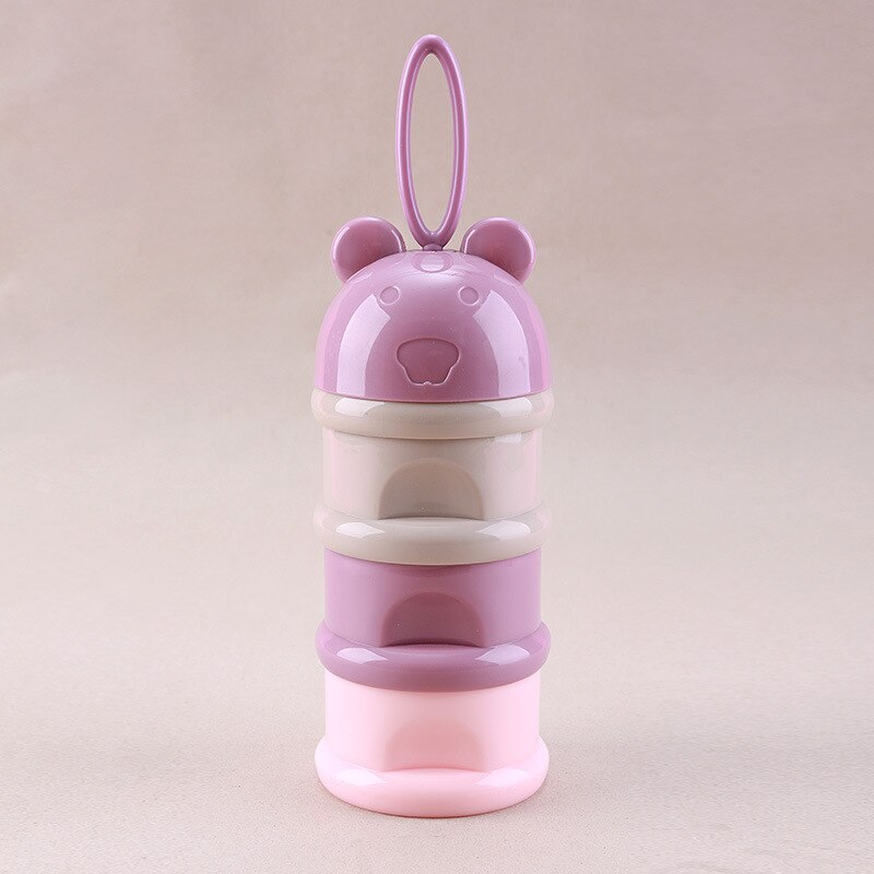 3 layer Portable Baby Food Storage Box Essential Cereal Cartoon Milk Powder Boxes Toddle Kids Formula Milk Container: style 3