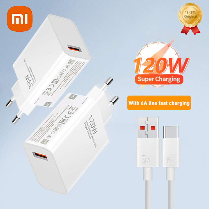 Xiaomi-cargador Original de 120W, carga rápida, 120W, 67W, 33W, adaptador de cargador Gan de pared UE para Redmi Note 12 13 Pro Plus Mi 14 13 Cable
