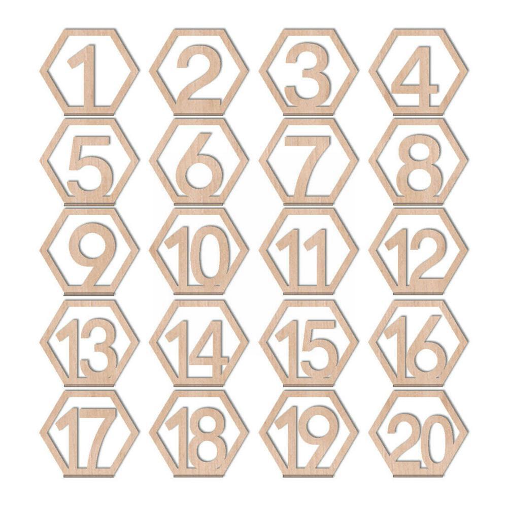 1-10 Number Wooden Signs Wedding Hexagon Table Number Engagement Numbers Sign Rustic Wedding Wooden Table Party Seat Number V0S0