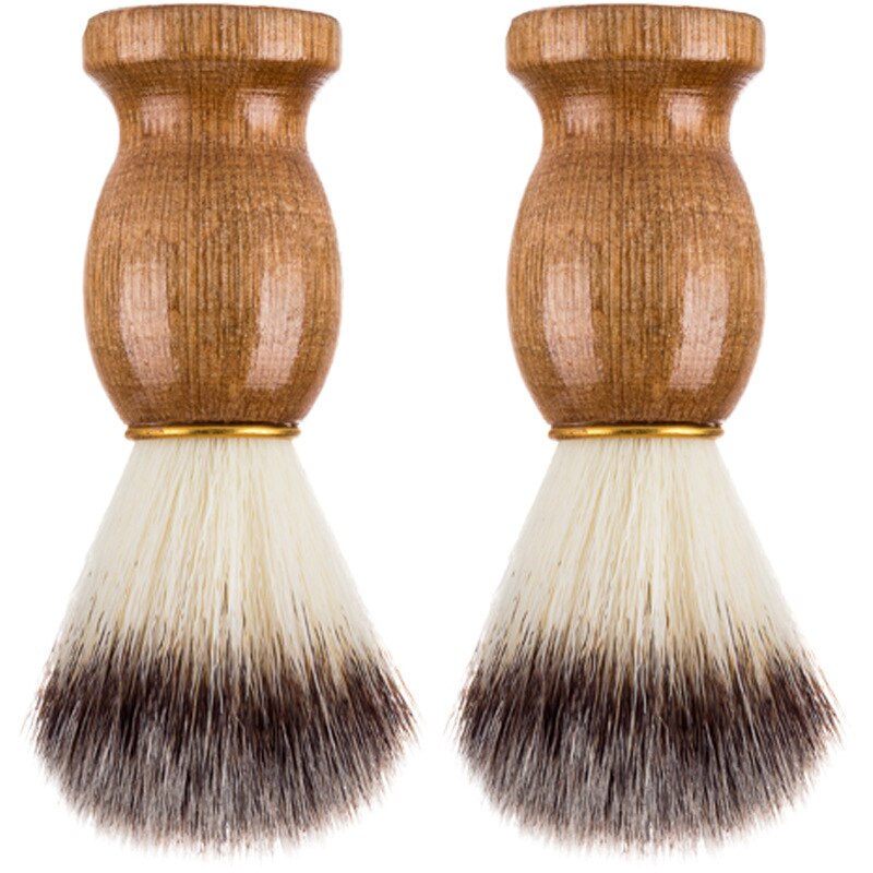Dassenhaar Mannen Scheerkwast Kapper Salon Mannen Facial Baard Schoonmaken Apparaat Scheren Tool Scheermes Borstel Met Hout handvat