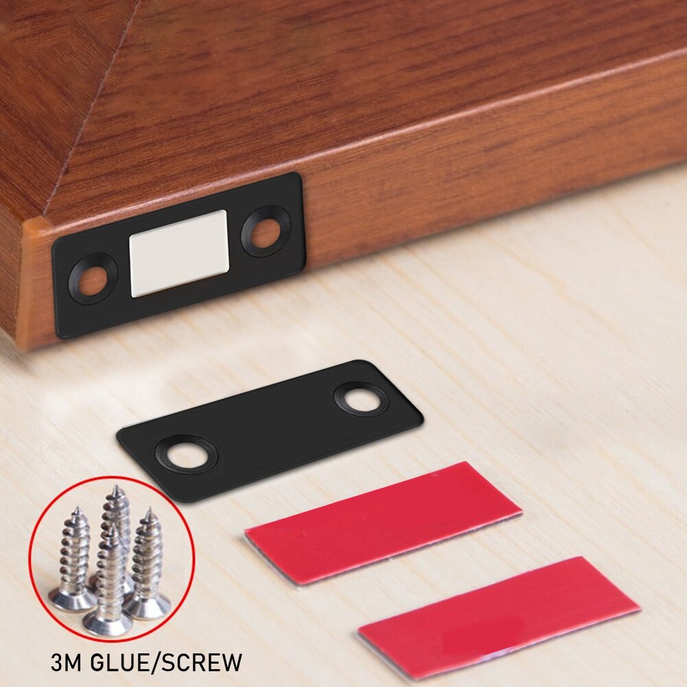 2pcs Strong Door Closer Magnetic Cupboard Ultra Closures Furniture Cupboard with Screws Ultra Thin Cabinet Catch Latch Hardware