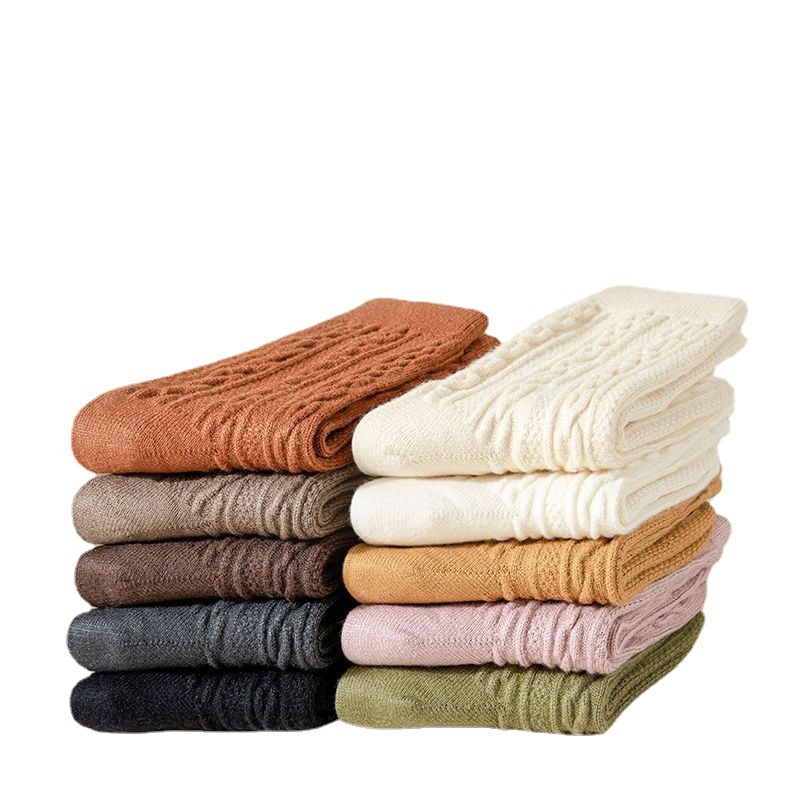 Novo legal moda feminina vintag algodão longo fino meia feminina primavera verão outono senhora casual menina meio tubo meias para mulher