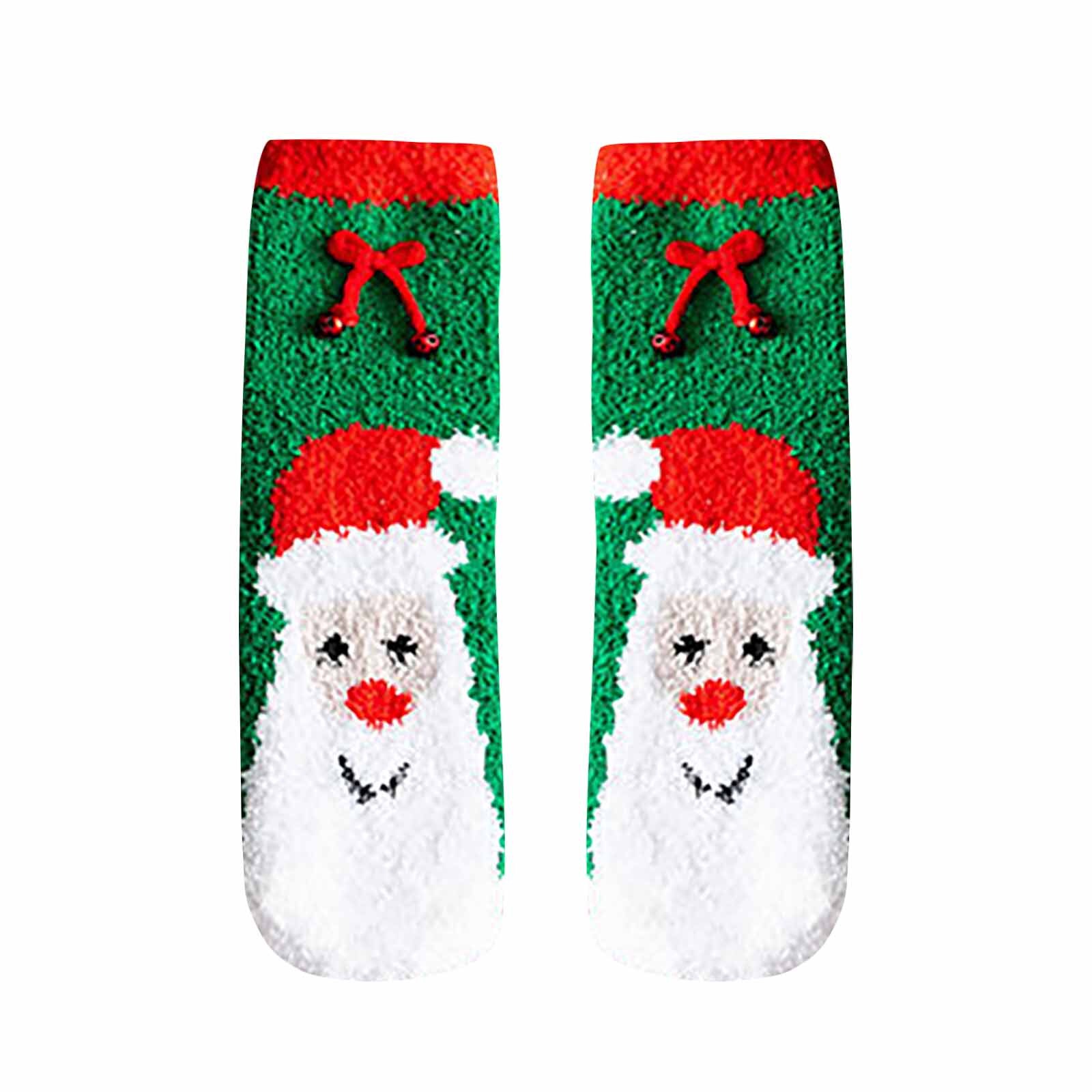 The носки kvinnesokker voksen juletrykk plysj fortykning mellom tude sokker hjemmestrømper носки: H