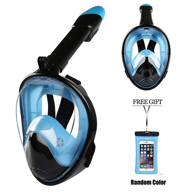 Maschera Intera Viso Alle Prime Armi Per Gli Adulti Scuba Anti Fog Subacquea Snorkel Maschera Set Maschera di Nuoto per la Macchina Fotografica Gopro Diving Nuotare maschera: color 01 / S/M