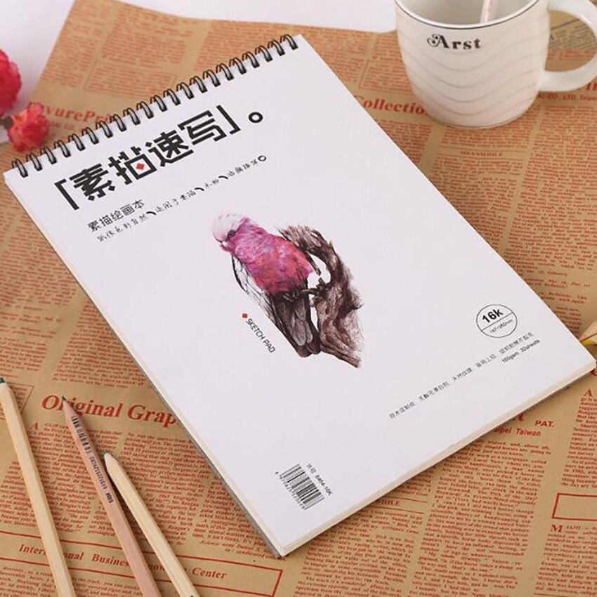 1Pc 8K/16K Student Sketchbook Cartoon Animal Sketch Paper Book Sketchbooks School Art Drawing Paper Graffiti Sketchbook Notebook