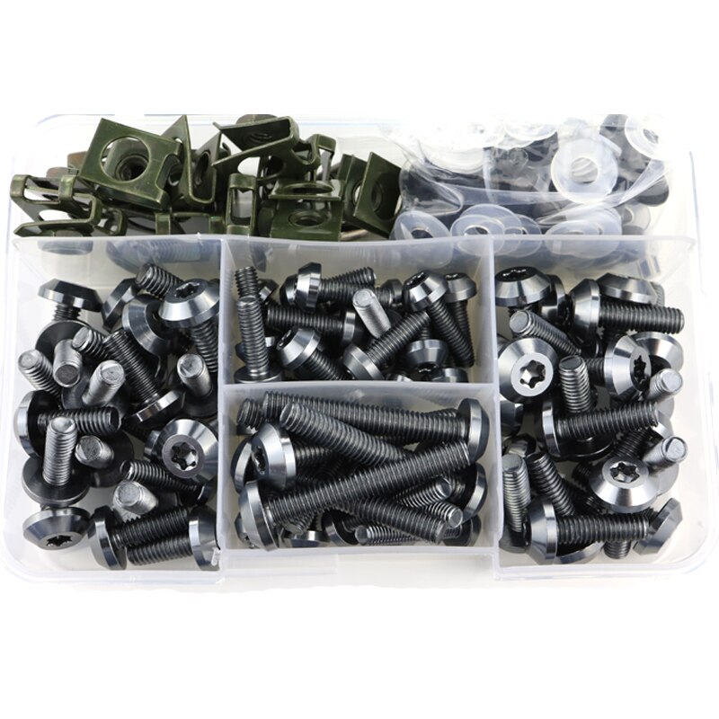 Idéal pour BMW R1150R R1200R R1200RS R1250RT R1200RT R1200ST R1200GS LC/ADV moto CNC en aluminium complet carénage boulons Kit vis