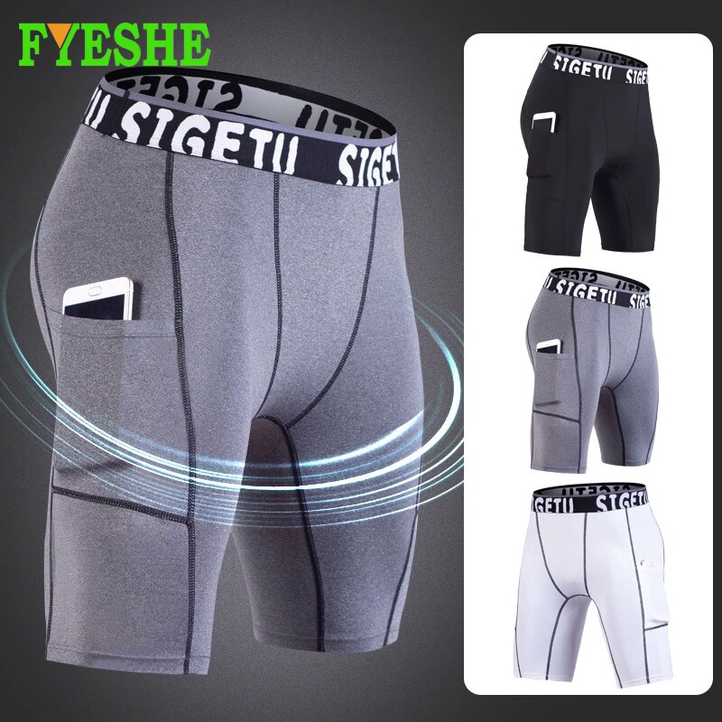 Kompression kurze Hose Männer Fitnessstudio kurze Hose Kompression Unterwäsche Crossfit kurze Hose Laufen kurz Sport Homme schnell-Trocknen BöHöhle