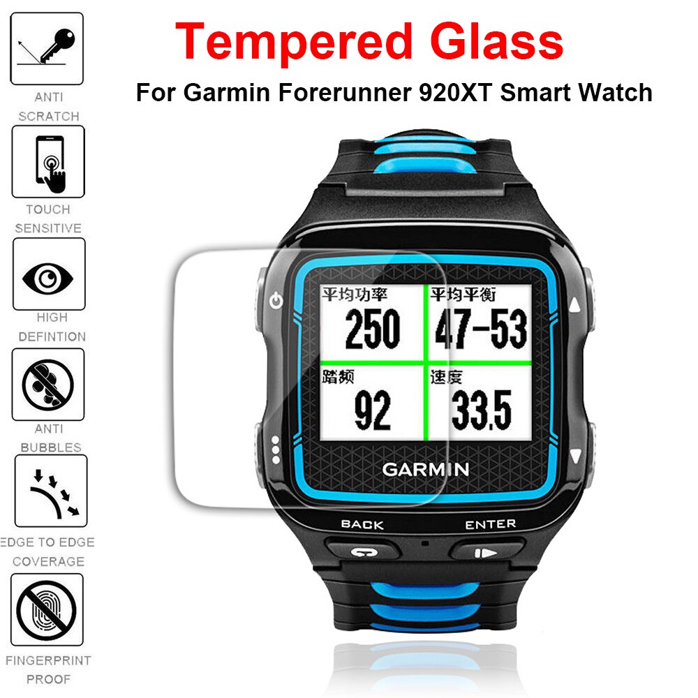 2 Stuks Hd Gehard Glas Beschermende Film Guard Voor Garmin Forerunner 920 Xt 920XT Smartwatch Gehard Volledige Screen Protector Cover