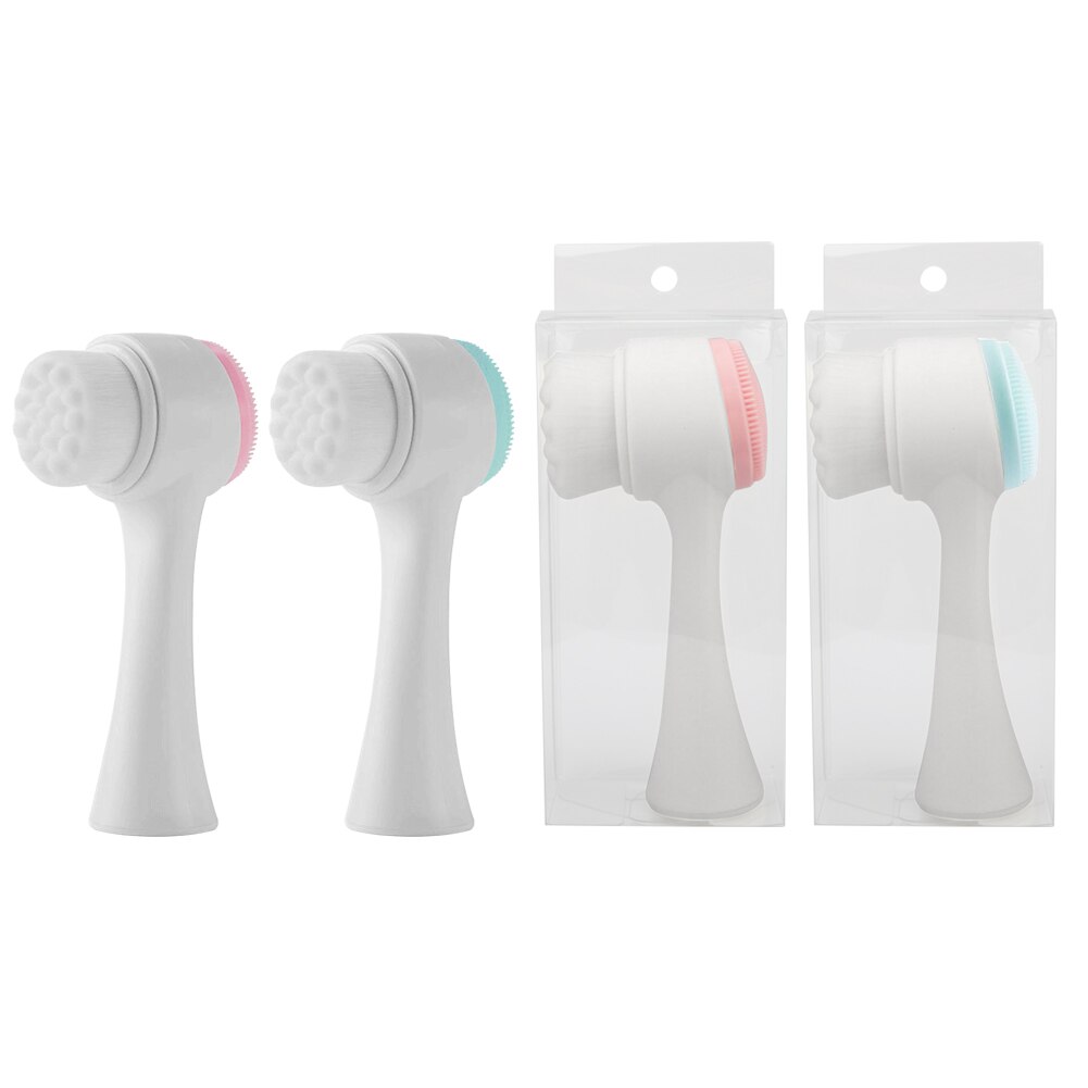 Doppel Seite Silikon Gesichts Poren Pinsel 3D Vibration Massage Haut Wäscher Gesicht Poren Reiniger Mitesser Entfernung