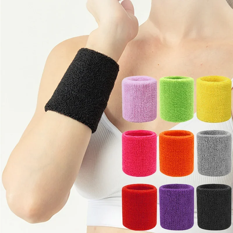 Muñequeras deportivas de toalla, bandas para el sudor de tenis, protector de muñeca para baloncesto, voleibol, pádel, Fitness, envoltura de muñeca, puño, 1 unidad